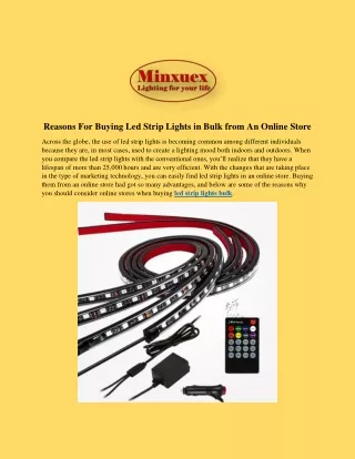 Reasons For Buying Led Strip Lights in Bulk from An Online Store