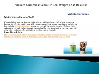 Viaketo Gummies: Scam Or Real Weight Loss Results!