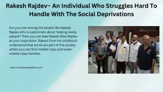 rakesh rajdev an individual who struggles hard