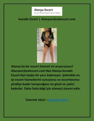 konaklı Escort | Alanyaorjinalescort.com