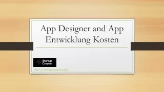 app designer and app entwicklung kosten