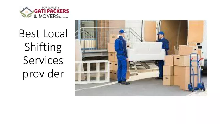 best local shifting services provider