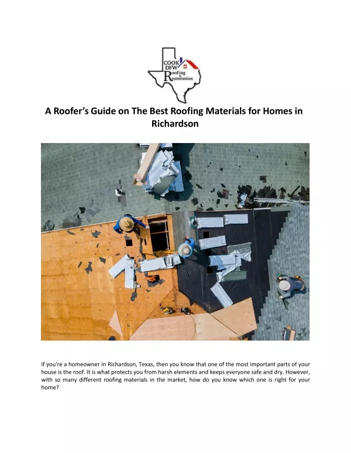 a roofer s guide on the best roofing materials