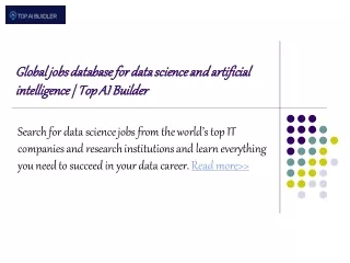 global jobs database for data science