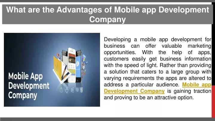 what are the advantages of mobile app development