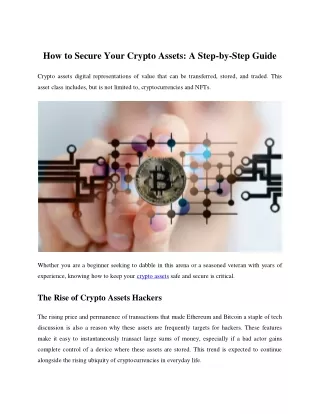 how to secure your crypto assets a step by step