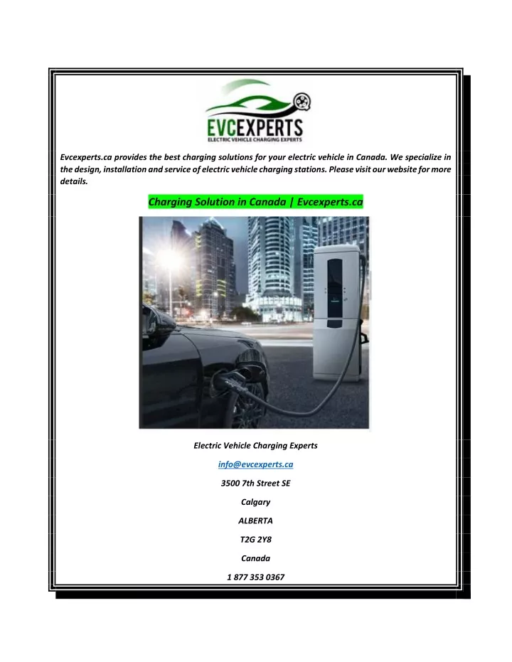 evcexperts ca provides the best charging