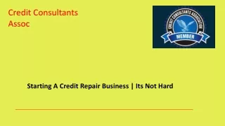 Starting A Credit Repair Business  Its Not Hard