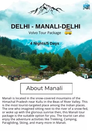 delhi manali delhi