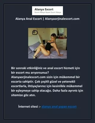 Alanya Anal Escort | Alanyaorjinalescort.com
