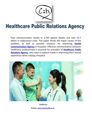 Healthcare Public Relations Agency