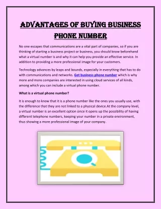 Advantages of buying business phone number