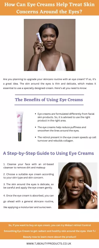 How Can Eye Creams Help Treat Skin Concerns Around the Eyes