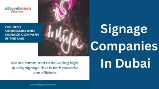 Signage Companies In Dubai