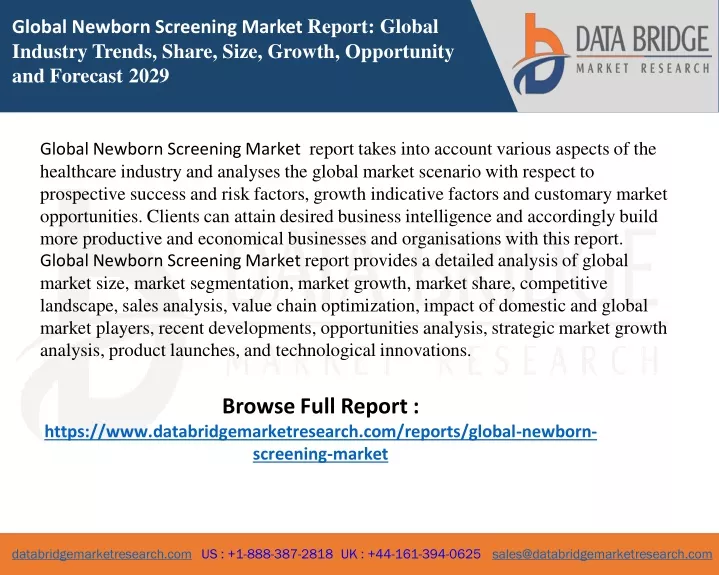 global newborn screening market report global