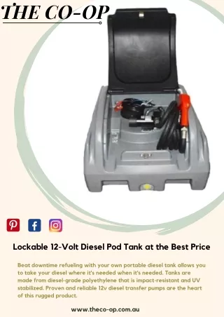 Lockable 12-Volt Diesel Pod Tank at the Best Price