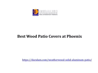 Best Wood Patio Covers
