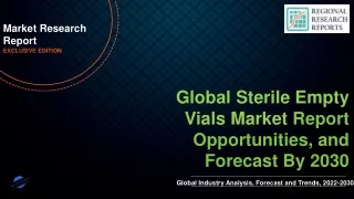 Sterile Empty Vials Market Is Expected To Reach USD 11.8 bn by 2030