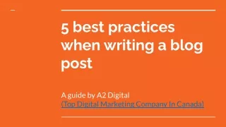 5 best practices when writing a blog post