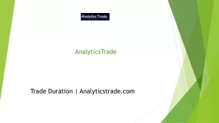 Trade Duration | Analyticstrade.com