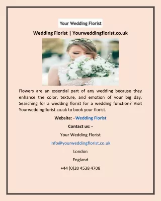 Wedding Florist | Yourweddingflorist.co.uk