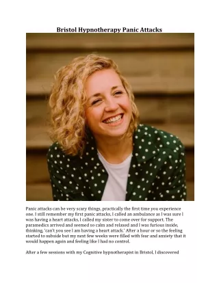 bristol hypnotherapy panic attacks