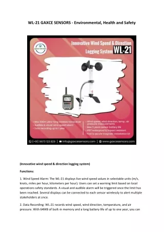 wl 21 gaxce sensors environmental health