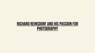 RICHARD REINSDORF AND HIS PASSION