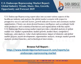 U.S. Endoscope Reprocessing Market – Industry Trends and Forecast to 2029