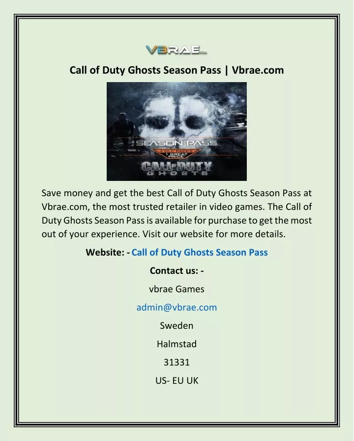 call of duty ghosts season pass vbrae com