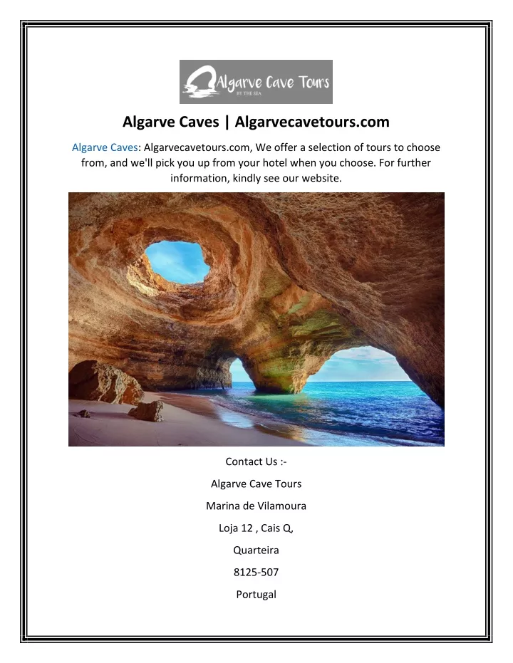 algarve caves algarvecavetours com