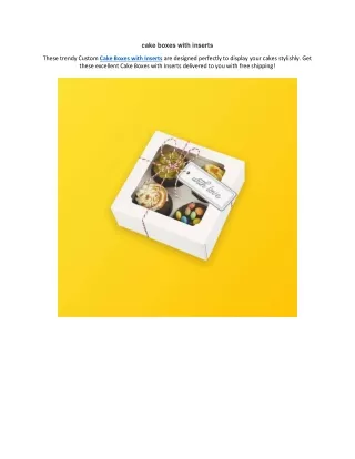 cake boxes with inserts