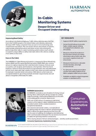 In-Cabin Monitoring Systems