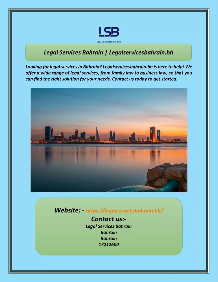 looking for legal services in bahrain