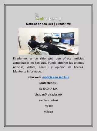 Noticias en San Luis | Elradar.mx
