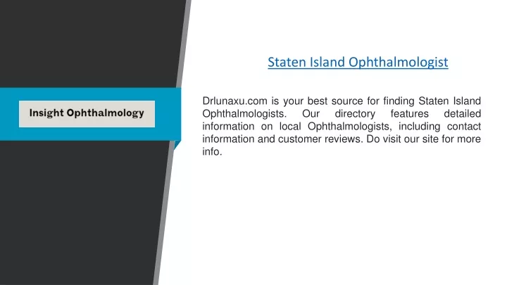 staten island ophthalmologist