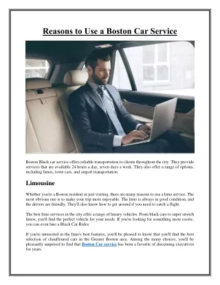 Reasons to Use a Boston Car Service (1)