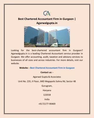 Best Chartered Accountant Firm in Gurgaon | Agarwalgupta.in