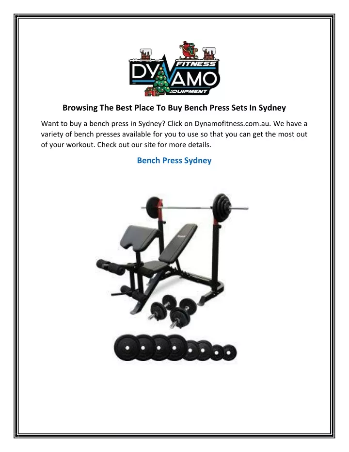 browsing the best place to buy bench press sets