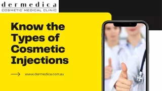 Know the Types of Cosmetic Injections