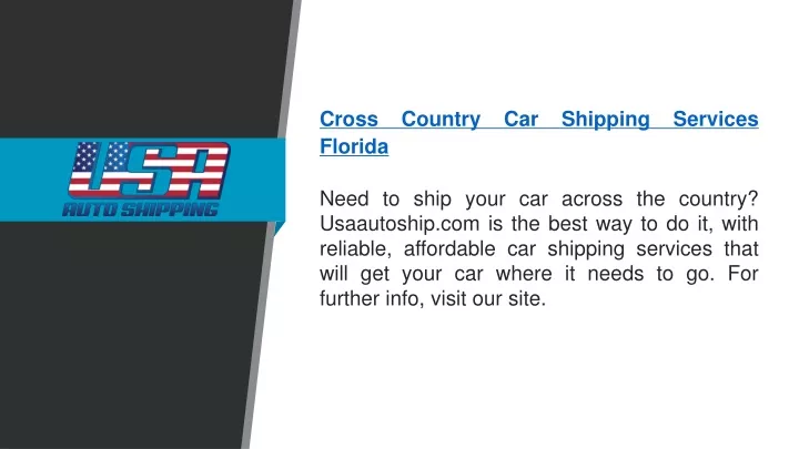 cross country car shipping services florida need
