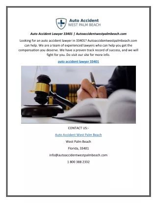 Auto Accident Lawyer 33401 | Autoaccidentwestpalmbeach.com