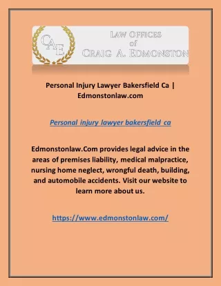 Personal Injury Lawyer Bakersfield Ca | Edmonstonlaw.com