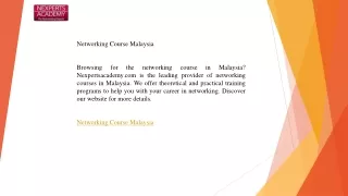 networking course malaysia browsing