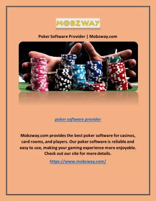poker software provider mobzway com