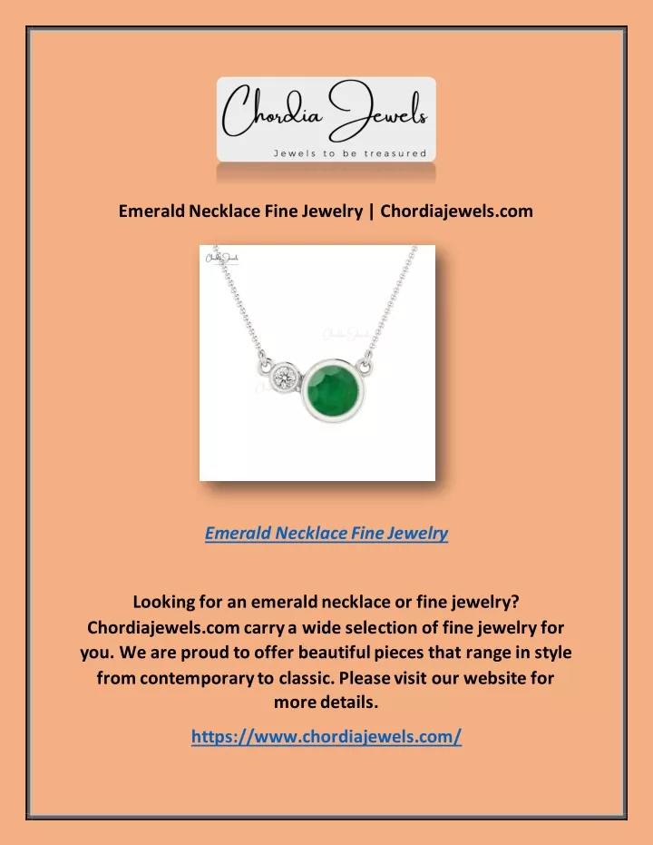 emerald necklace fine jewelry chordiajewels com