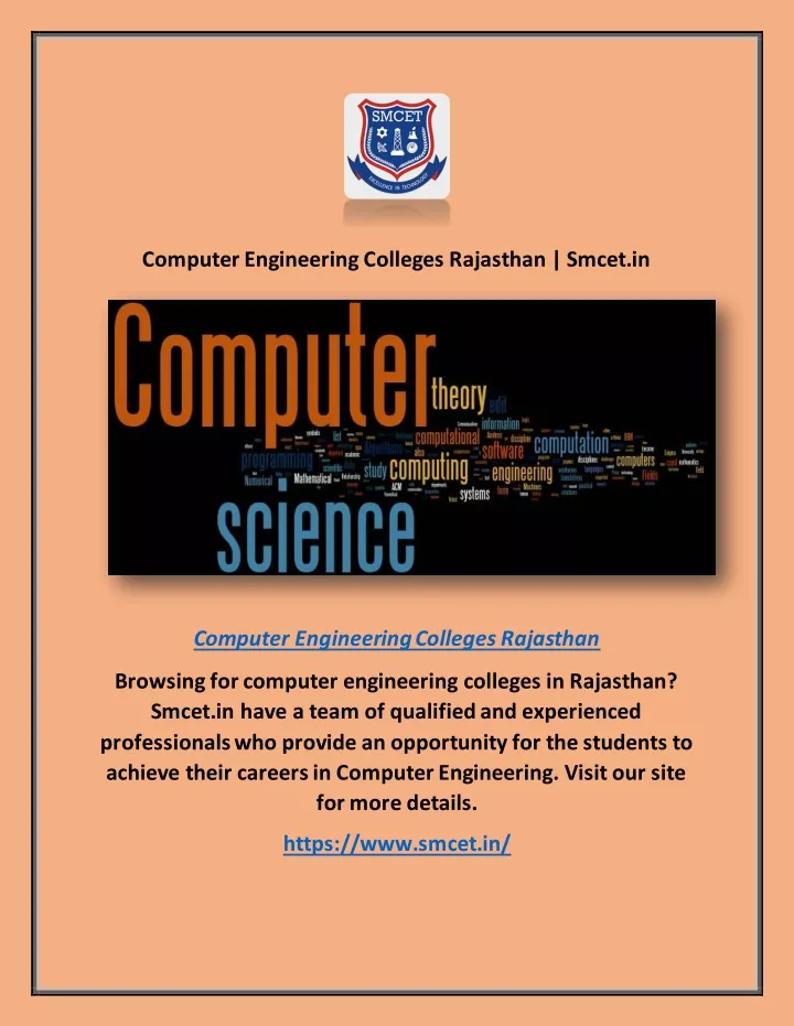 computer engineering colleges rajasthan smcet in