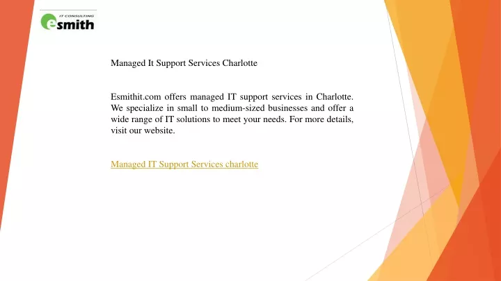 managed it support services charlotte esmithit
