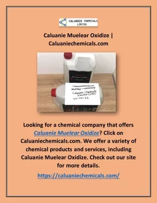 Caluanie Muelear Oxidize | Caluaniechemicals.com