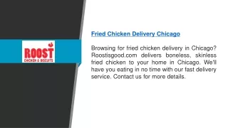 Fried Chicken Delivery Chicago   Roostisgood.com